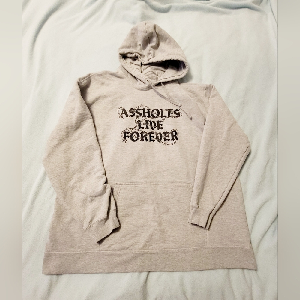 Assholes Live Forever - Gray‎ Hoodie Sz XXL